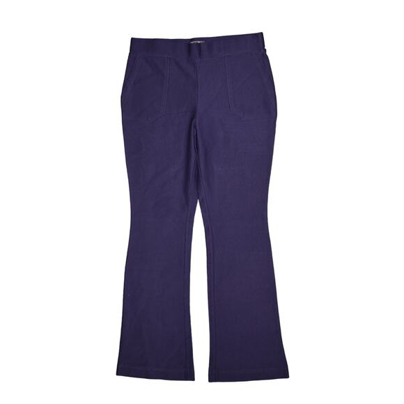 LISA RINNA COLLECTION NEW $87 Pull-On Boot Cut Pants w/ Pockets Blue Medium - Picture 1 of 3